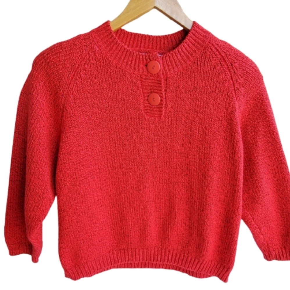Girl Crochet Sweater Sz L